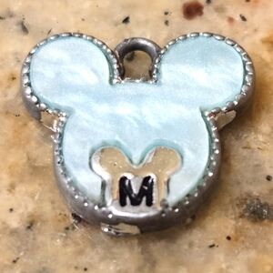 Micky Mouse Charm Pendant Silver Tone, Mother-of-Pearl